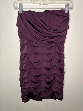 Speechless Purple Ruched Bodycon Sleeveless Dress Size M